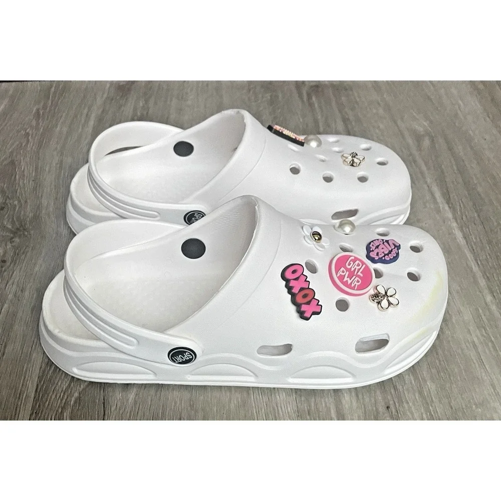Classic White Women's Clogs Size 7 Slip On Sandals